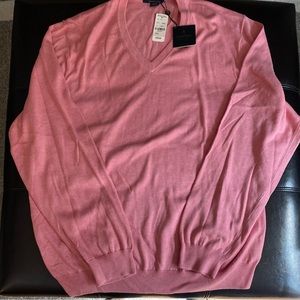 Men’s Brooks Brothers, Supima cotton XXL Sweater pink. NWT $35